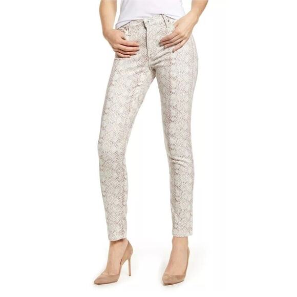 Ag Adriano Goldschmied Denim - AG Adriano Goldschmied Prima Ankle Skinny Jeans Python Ivory Mauve NWT Size 31